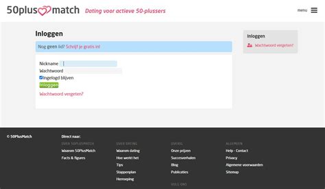 50plusmatch.nl inloggen|Snel inloggen met je e